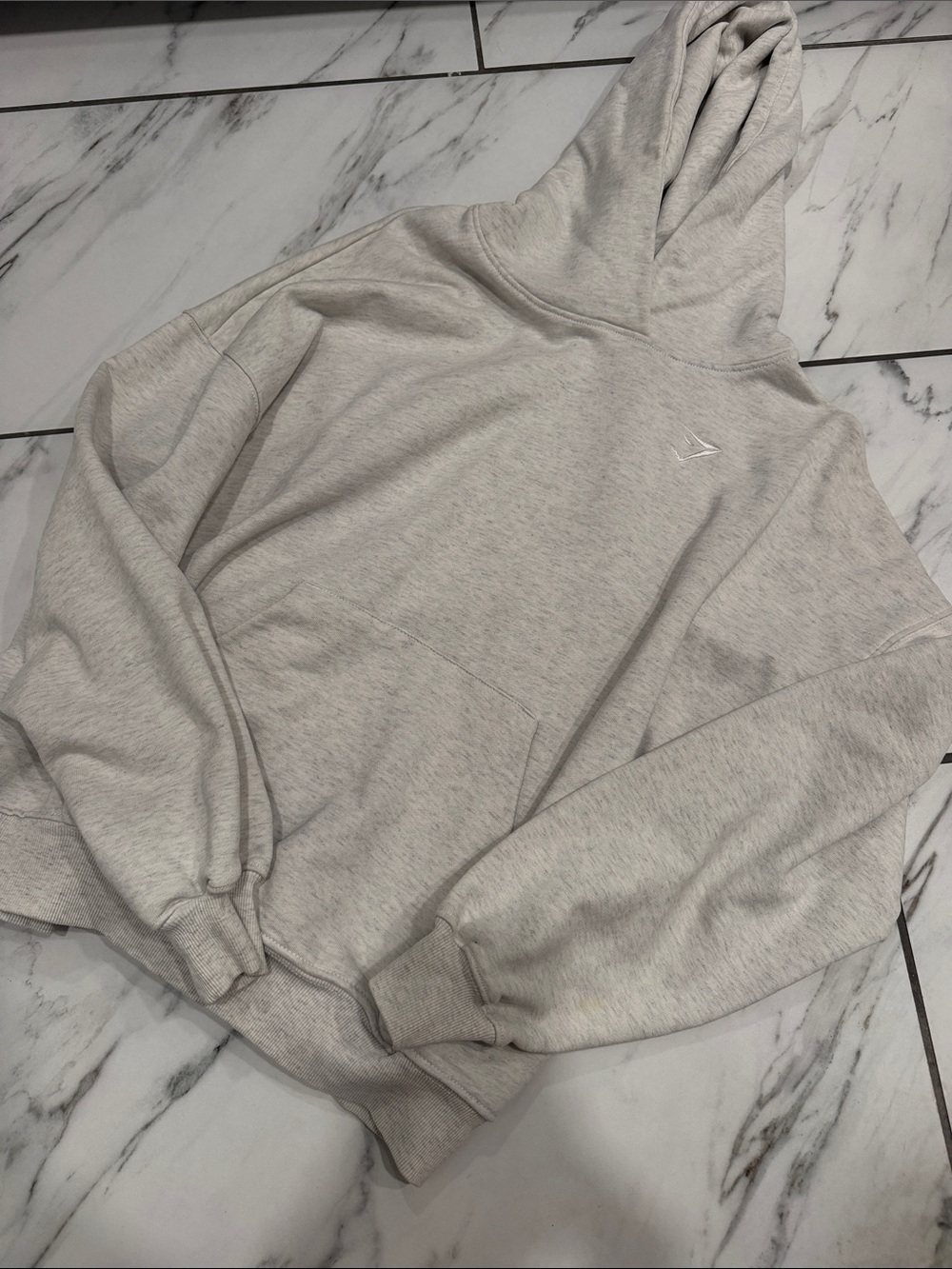 Gymshark Heathered Light Gray Hoodie